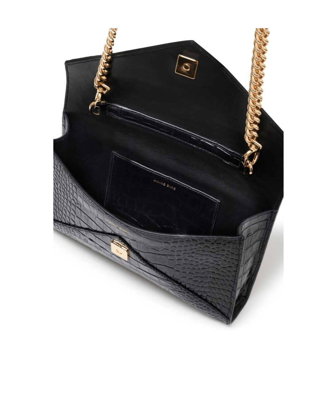 Shop Anine Bing Elly Clutch Bag In Black