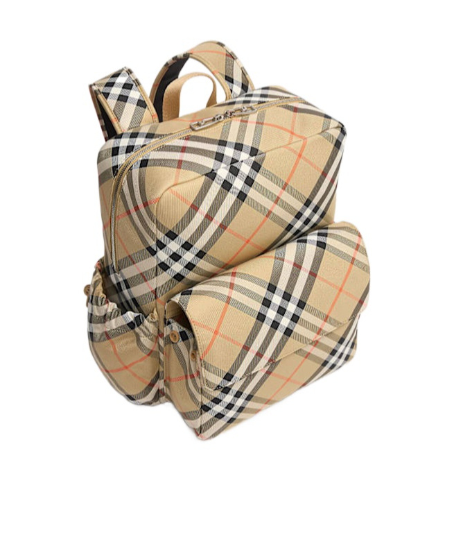 Burberry Check Printed Nylon Backpack