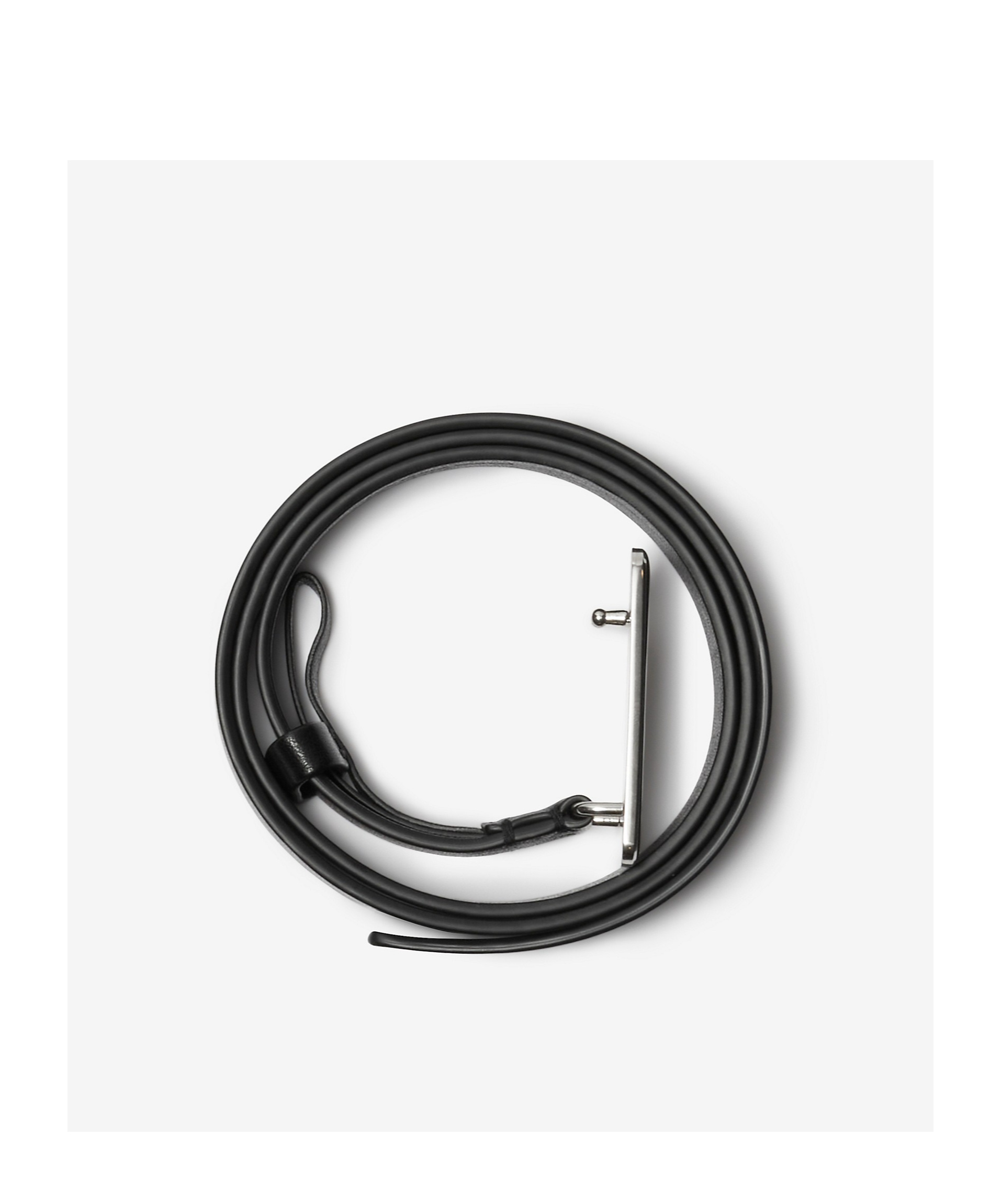 Burberry Shield Ekd Leather Belt In Black