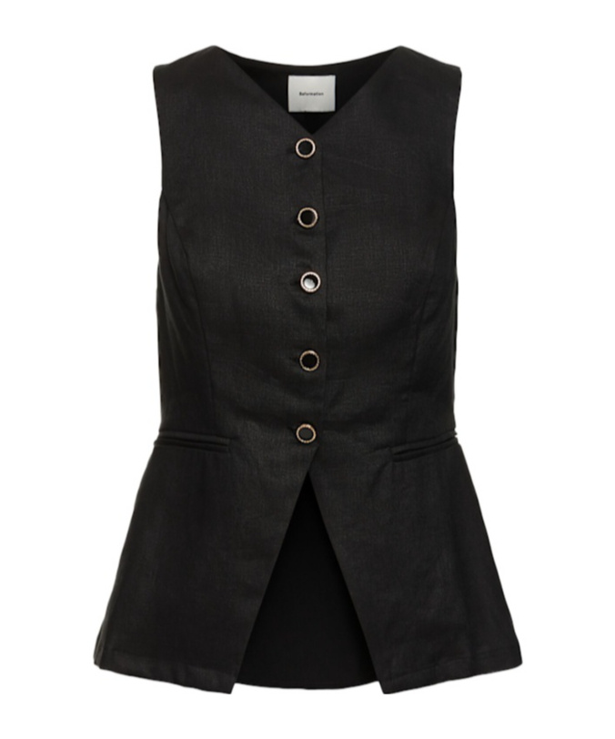 Reformation Aspen Linen Top