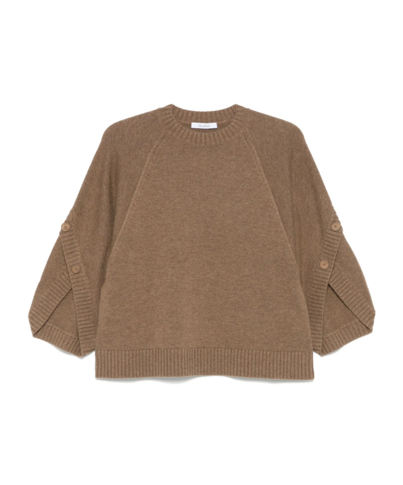 Max Mara Womens Hazelnut Brown Ampex Round-neck Wool And Cashmere-blend Jumper In Brown