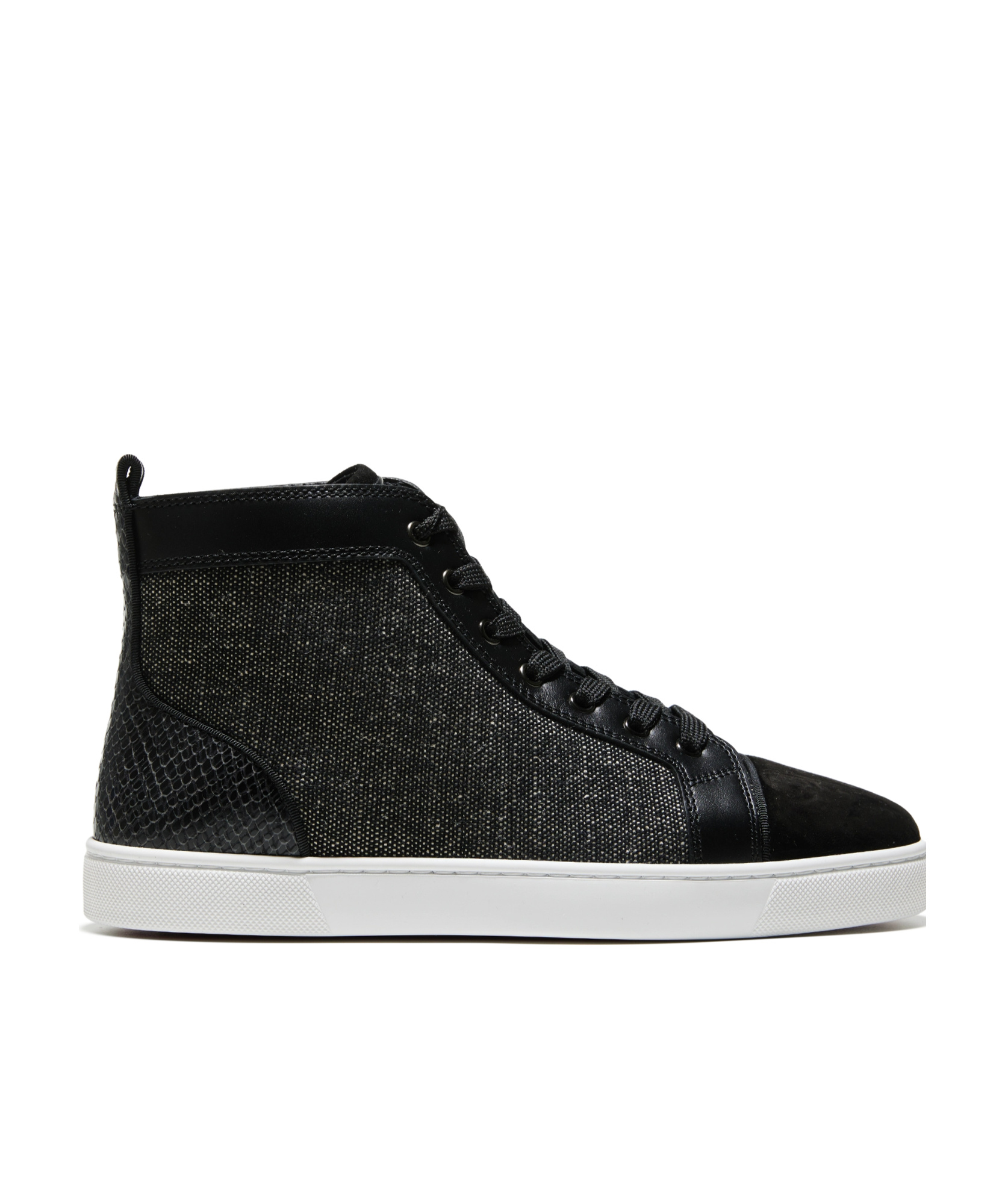 Christian Louboutin Louis High-top Sneakers In Black