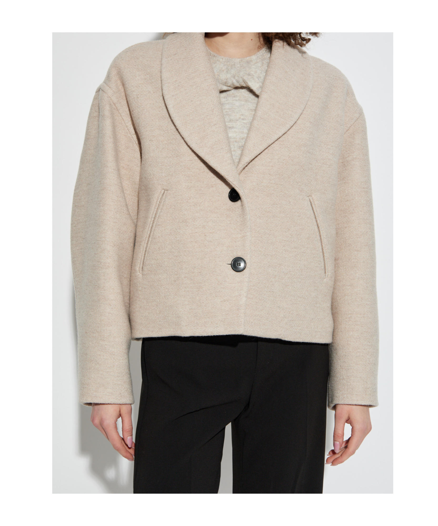 Isabel Marant Étoile Long-sleeved Casual Jacket In Nude