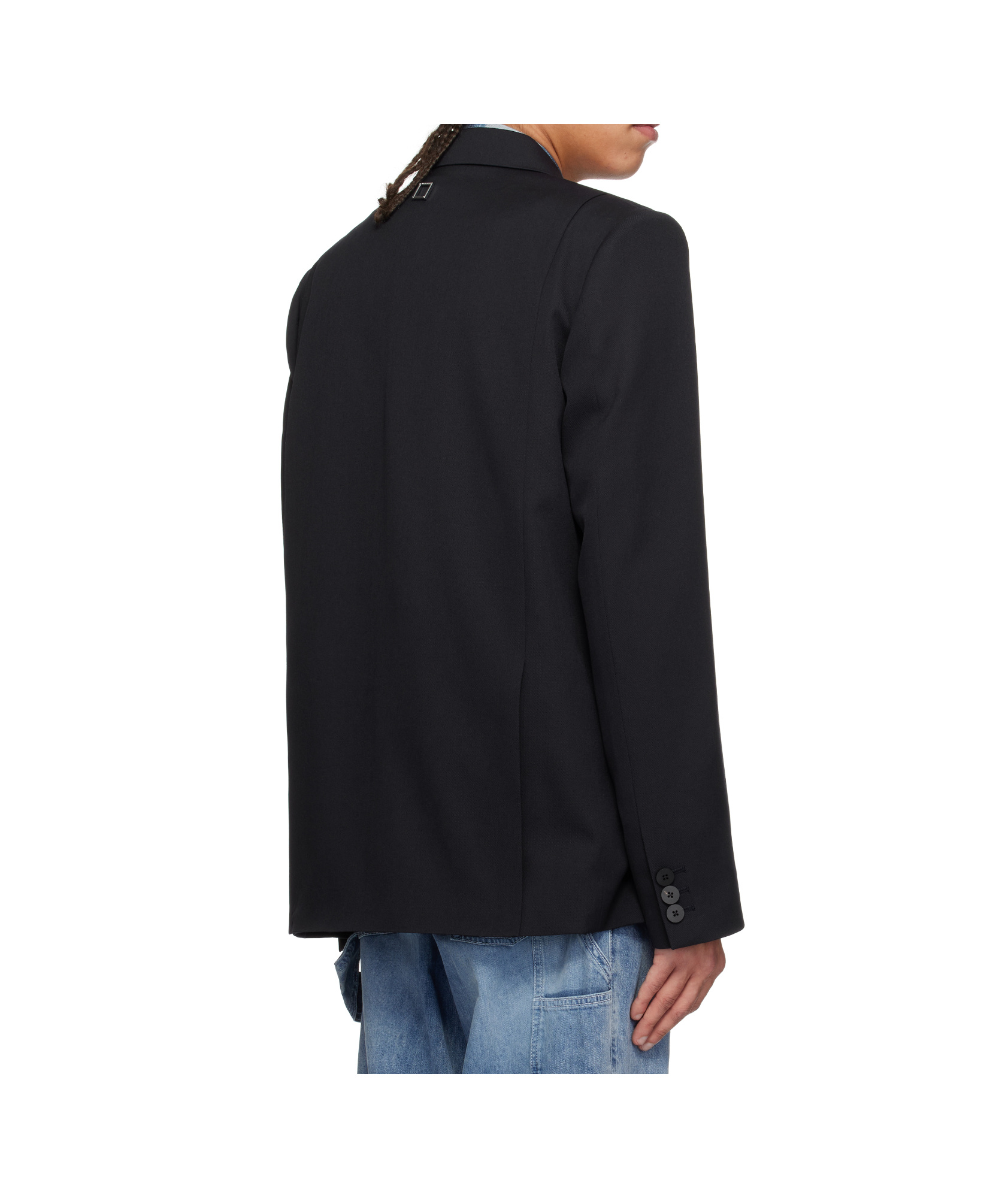 Wooyoungmi Single-breasted Blazer With Notch Lapel And Flap Pockets In Black