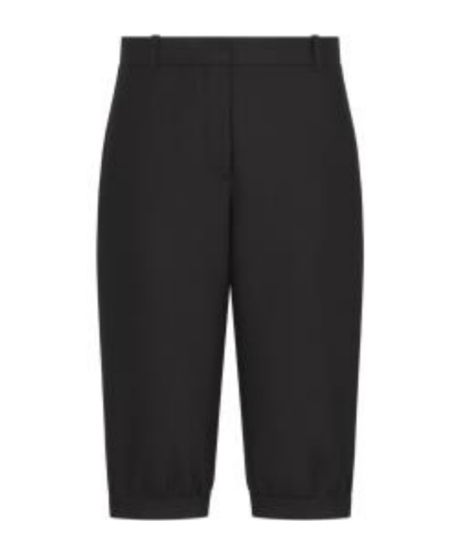 Dior Women Virgin Wool And Silk Grain De Poudre Bermuda Shorts In Black
