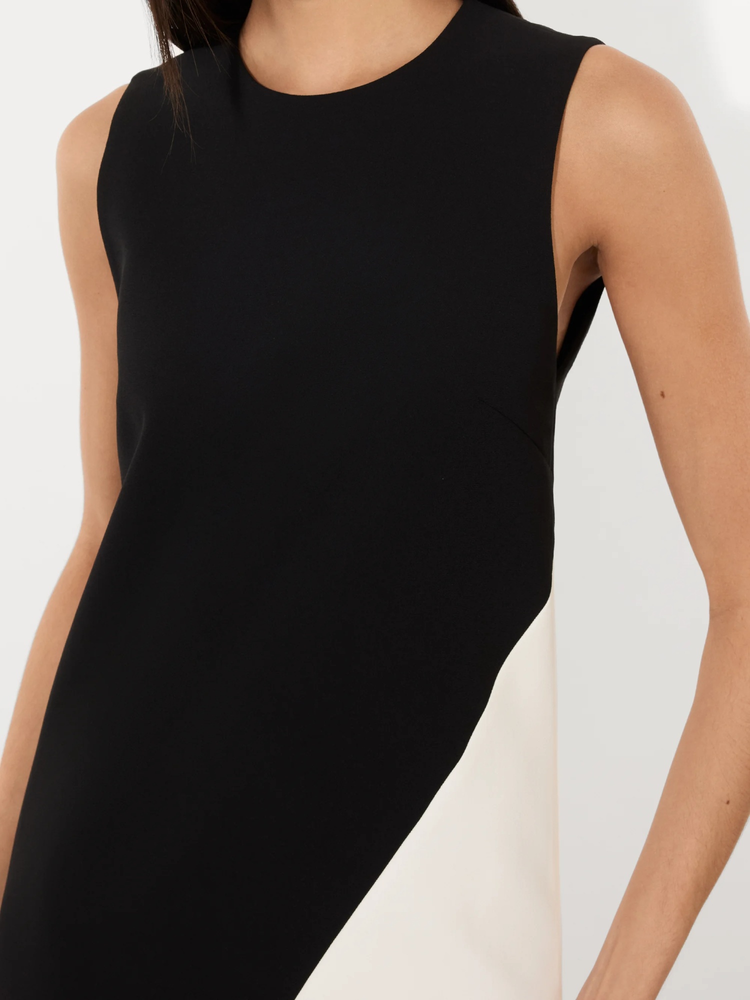 Alice And Olivia Kate Midi Dress In Black/off White