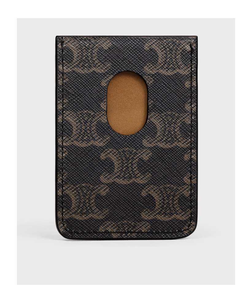 Celine Rectangular Card Holder In Black