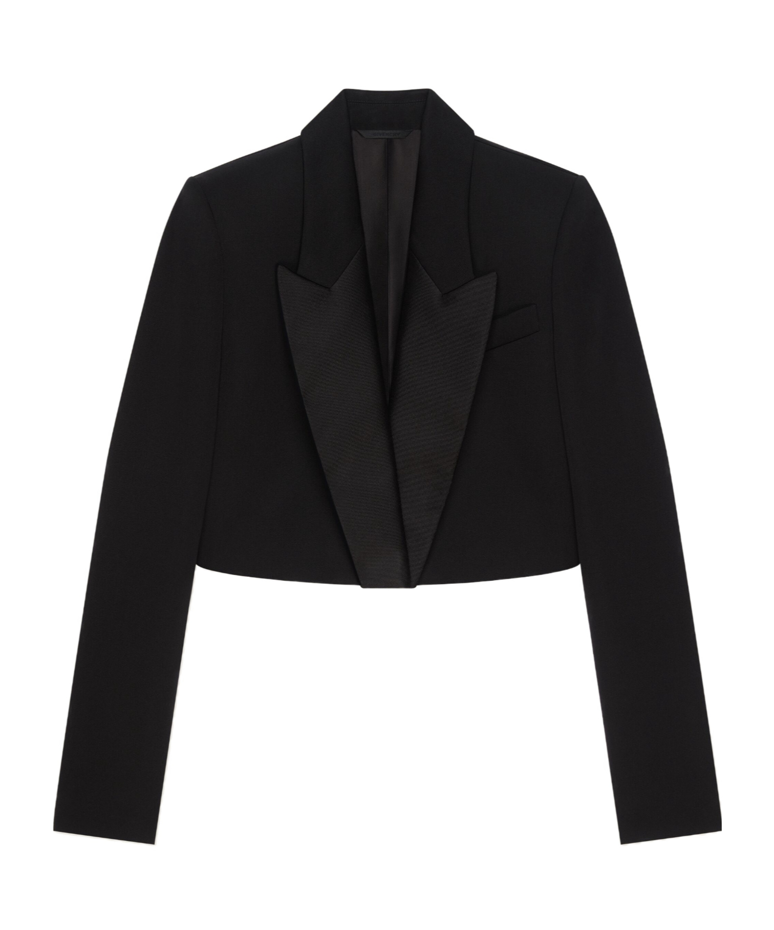 Givenchy Veste Cropped En Laine Et Mohair In Black