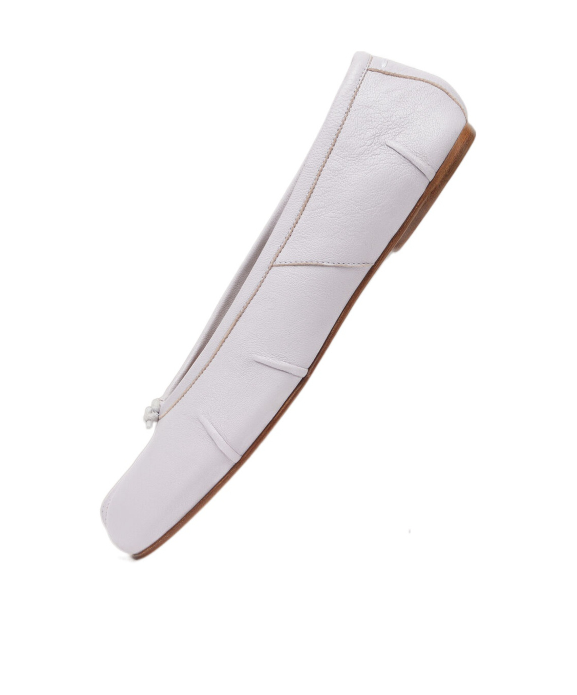 Maison Margiela Purple Tabi New Ballerina Flats In White