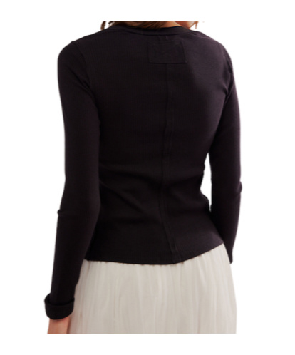Free People Long-sleeved Sweater In Black