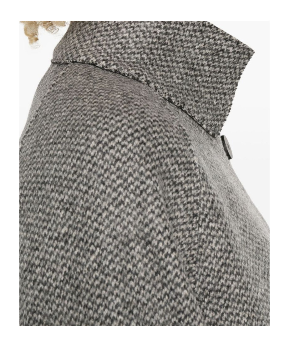 Harris Wharf London Raglan-sleeve Textured Coat In Gray