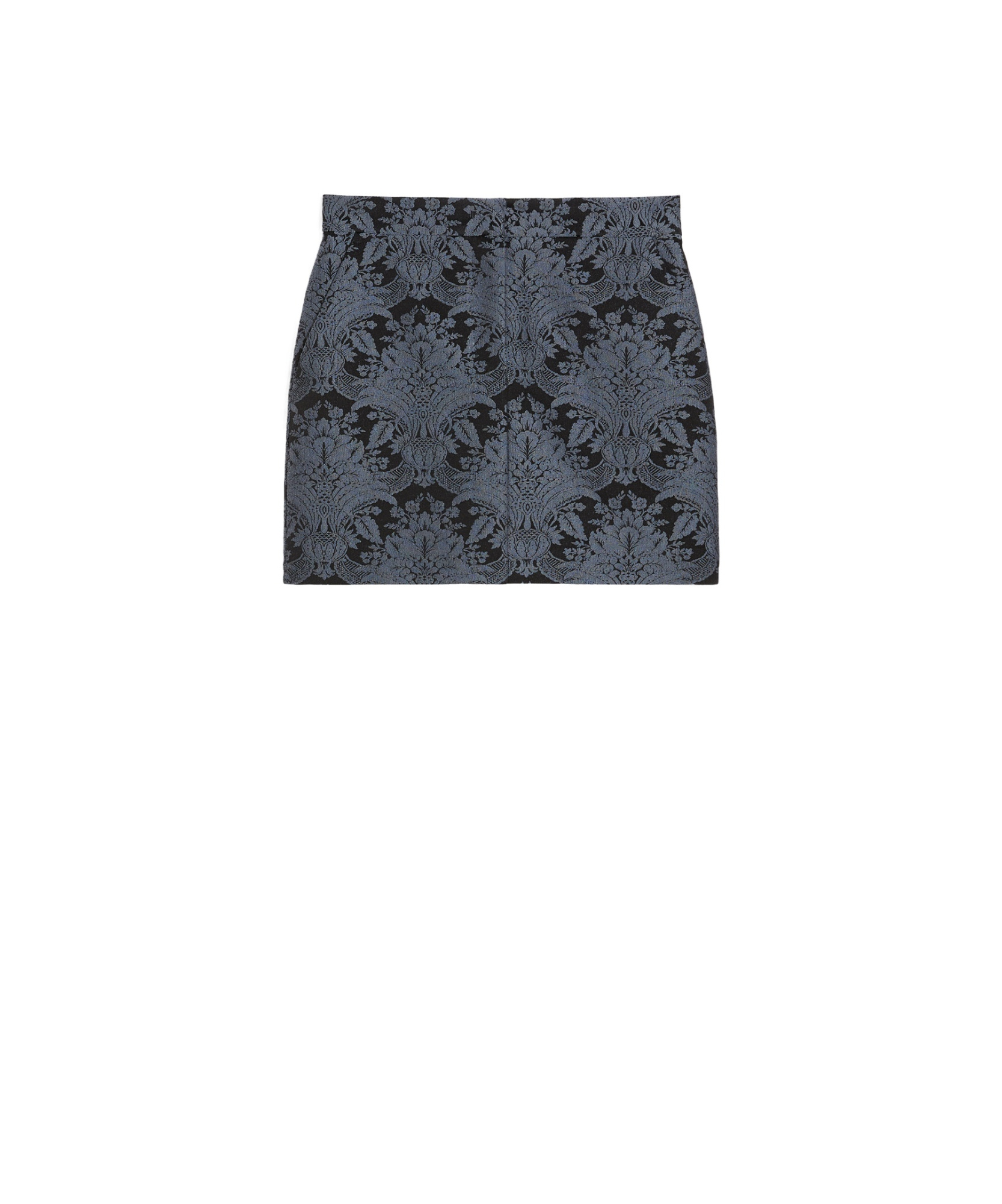 Max Mara Wool Jacquard Miniskirt In Black