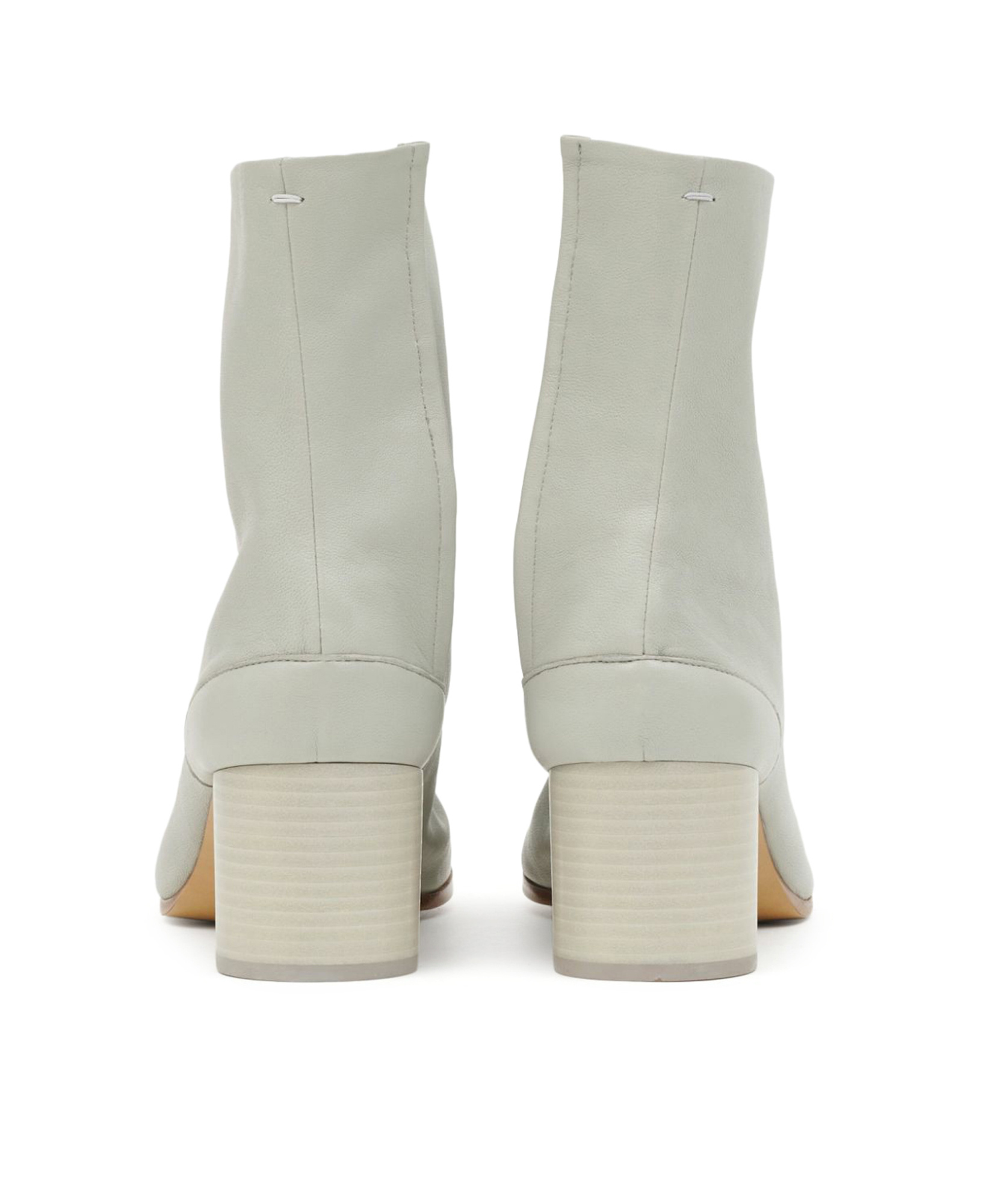 Shop Maison Margiela Tabi 60mm Leather Ankle Boots In White