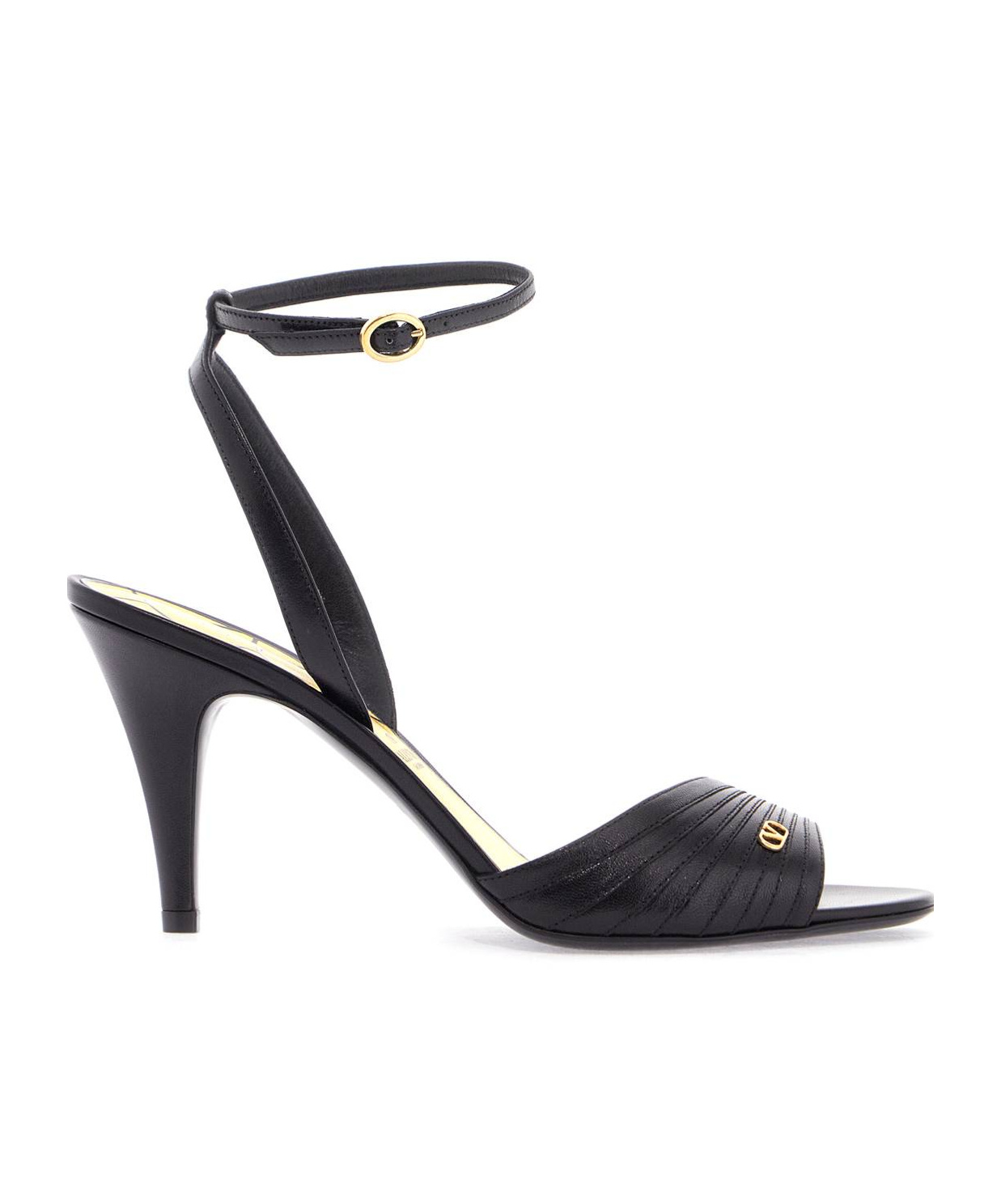 Valentino Ladycrush Mini Sandals With 8.5 Cm Heel In Black