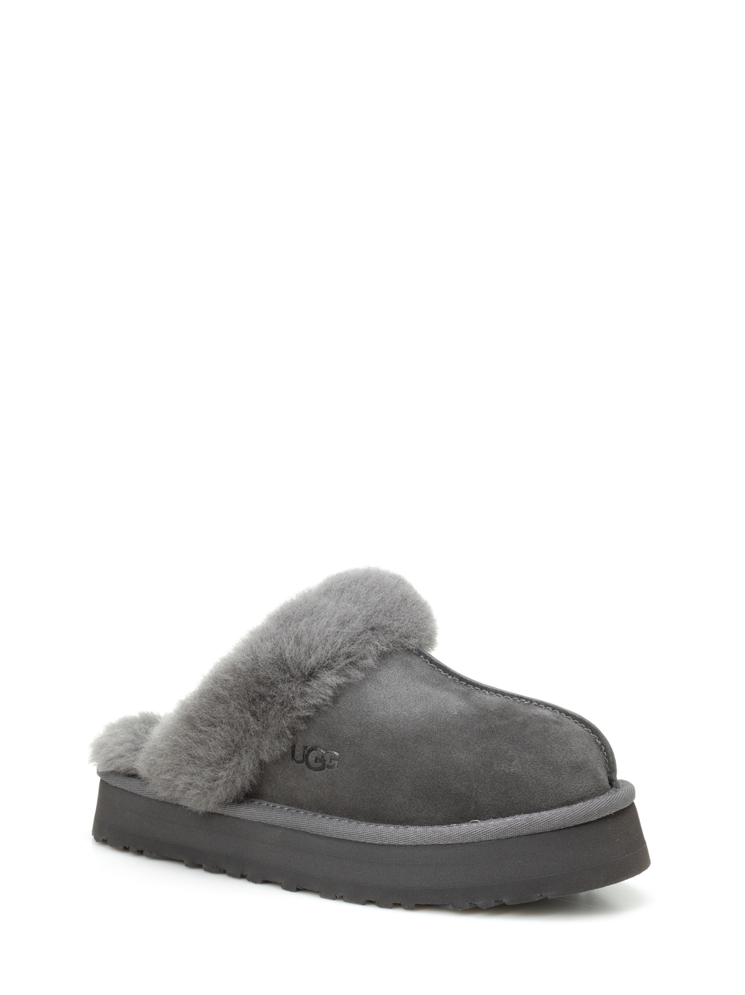 UGG DISQUETTE SHEARLING PLATFORM SLIPPERS 