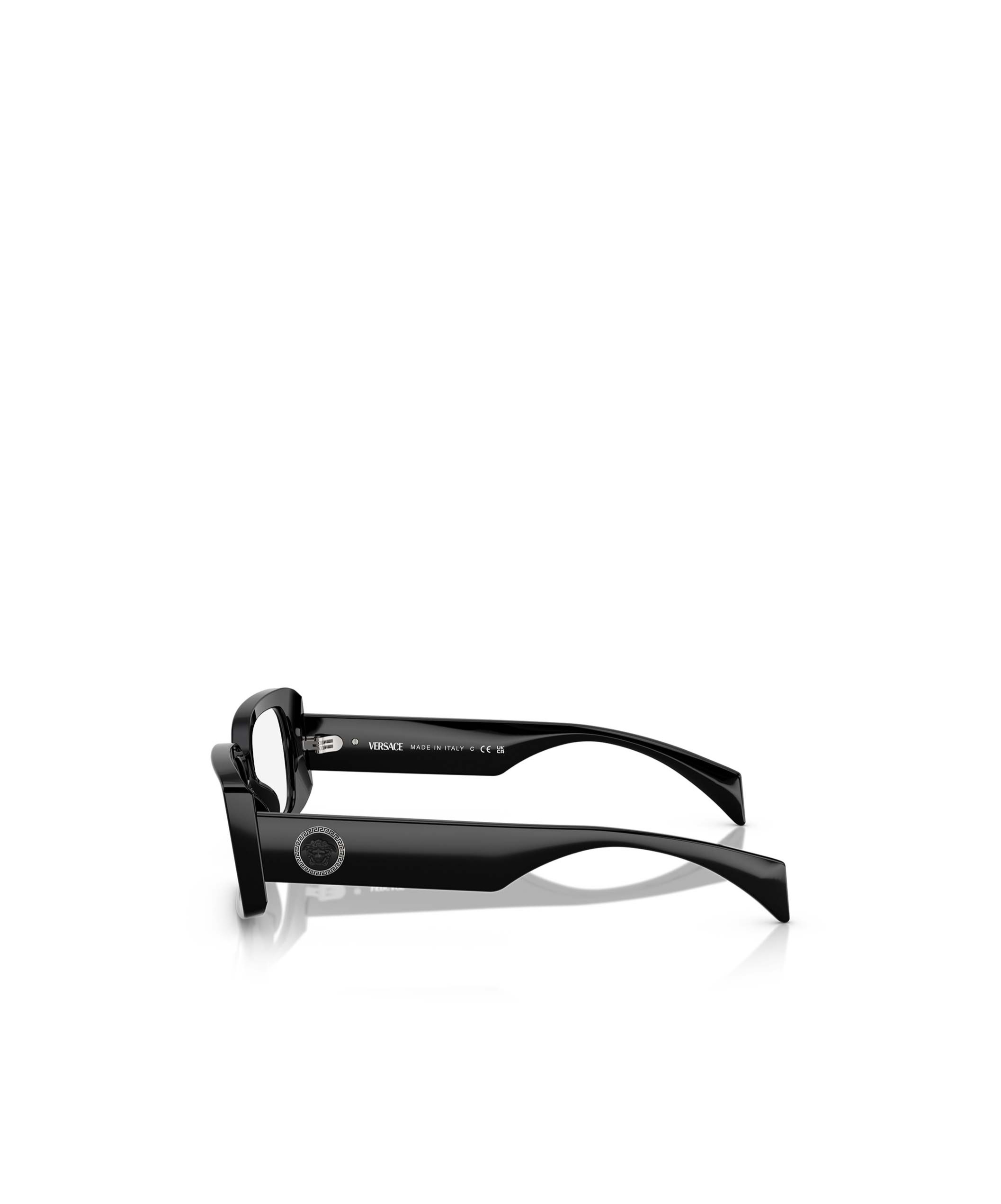Versace Medusa-plaque Rectangle-frame Glasses In Black