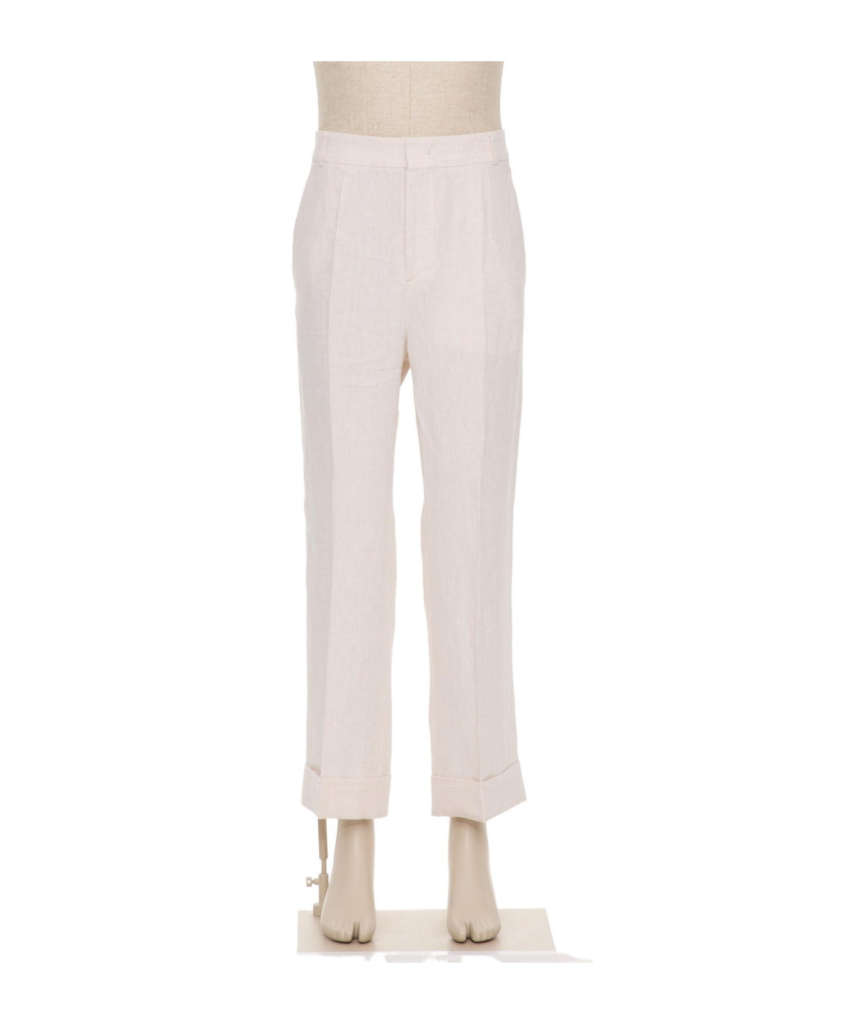 Valentino Belt-loop Casual Pants In White