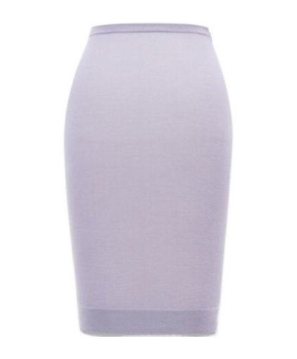 Saint Laurent High-waisted Viscose Skirt Back Slit In Gray