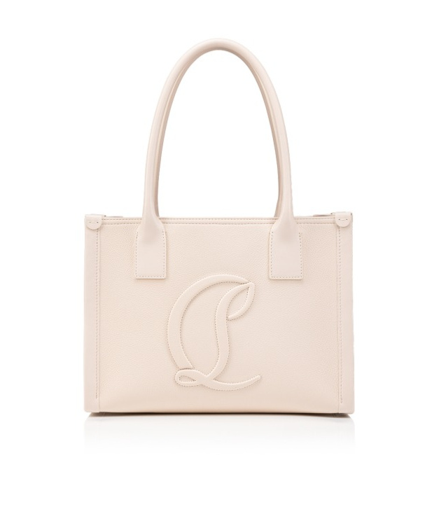 Christian Louboutin By My Side Small Leather Tote Bag In Nude