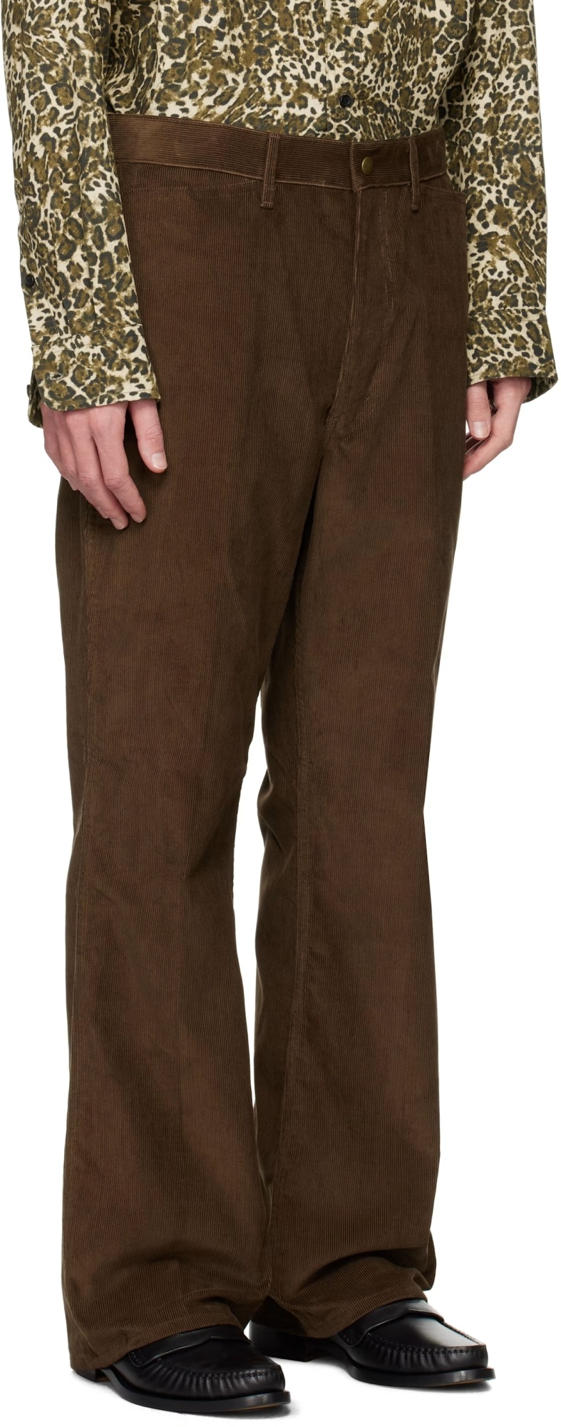 Needles Denim Trousers With Belt Loops In Brown
