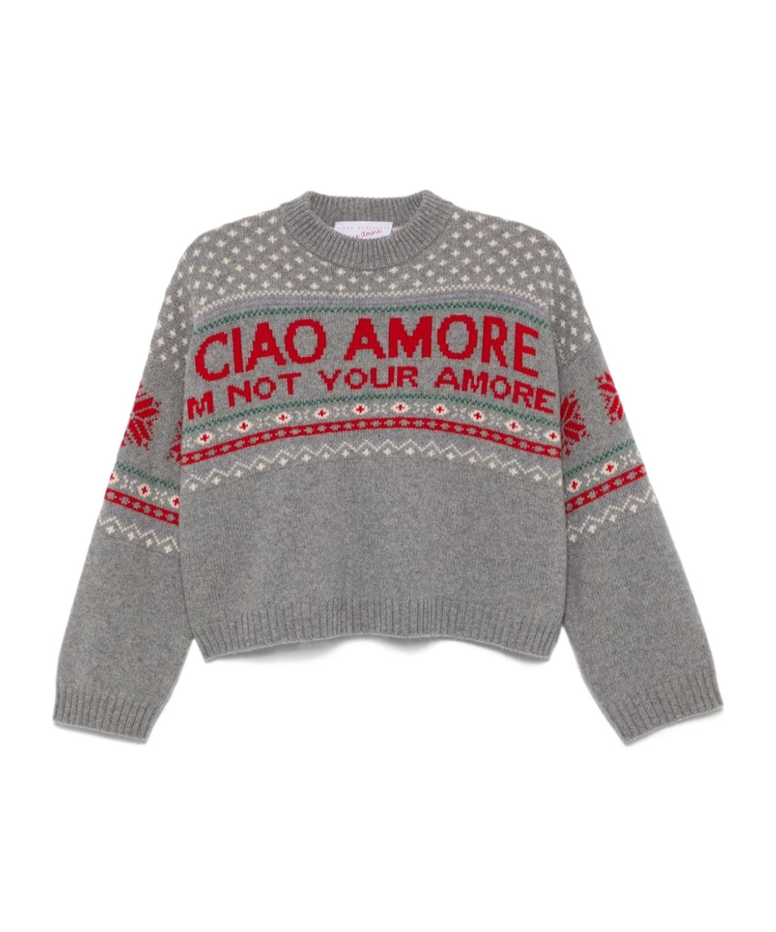 Shop Giada Benincasa Long-sleeved Sweater In Gray