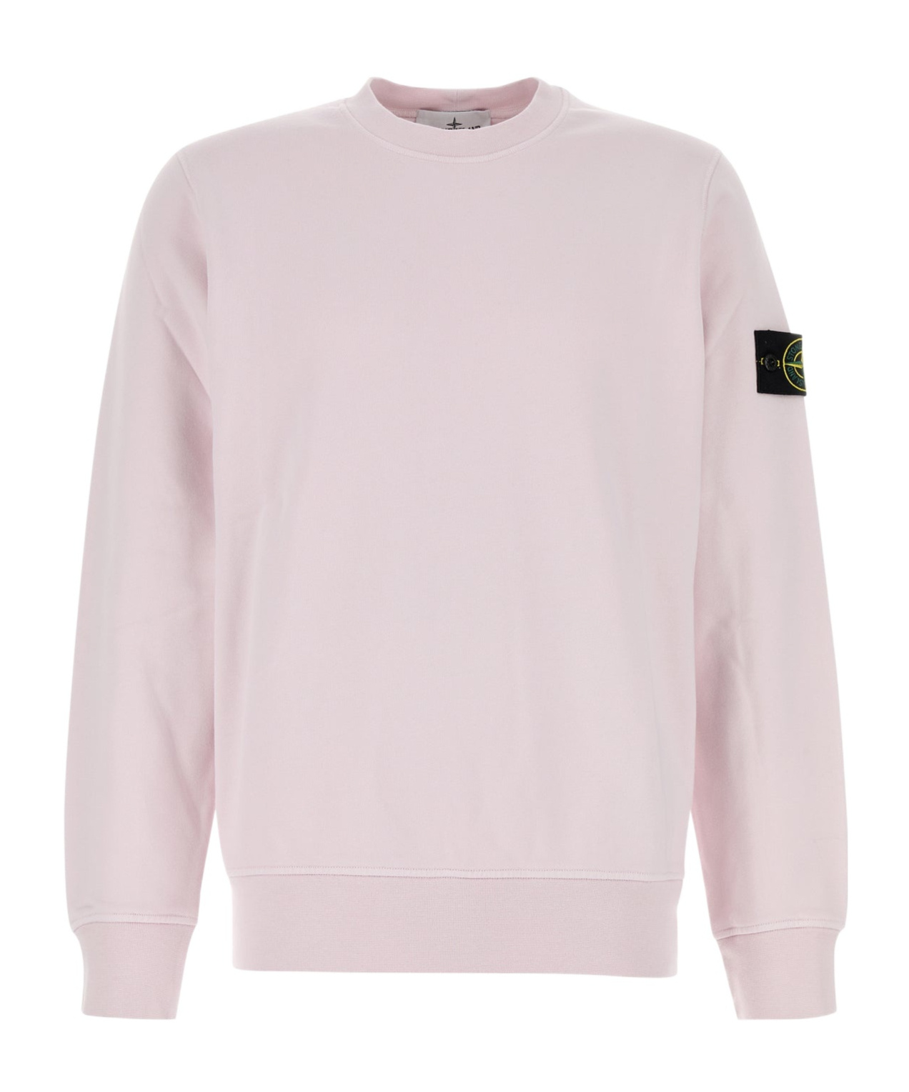 Stone Island Mens Antique Rose Cotton Waffle Fleece Sweatshirt
