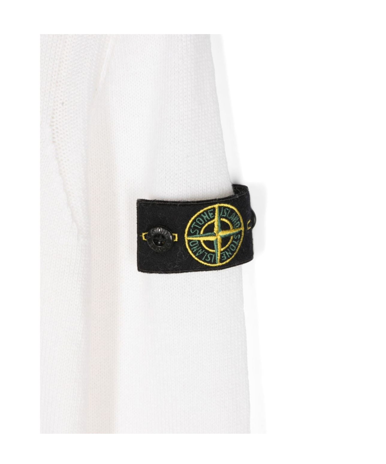 Stone Island Crew Neck Basic Fleece In White