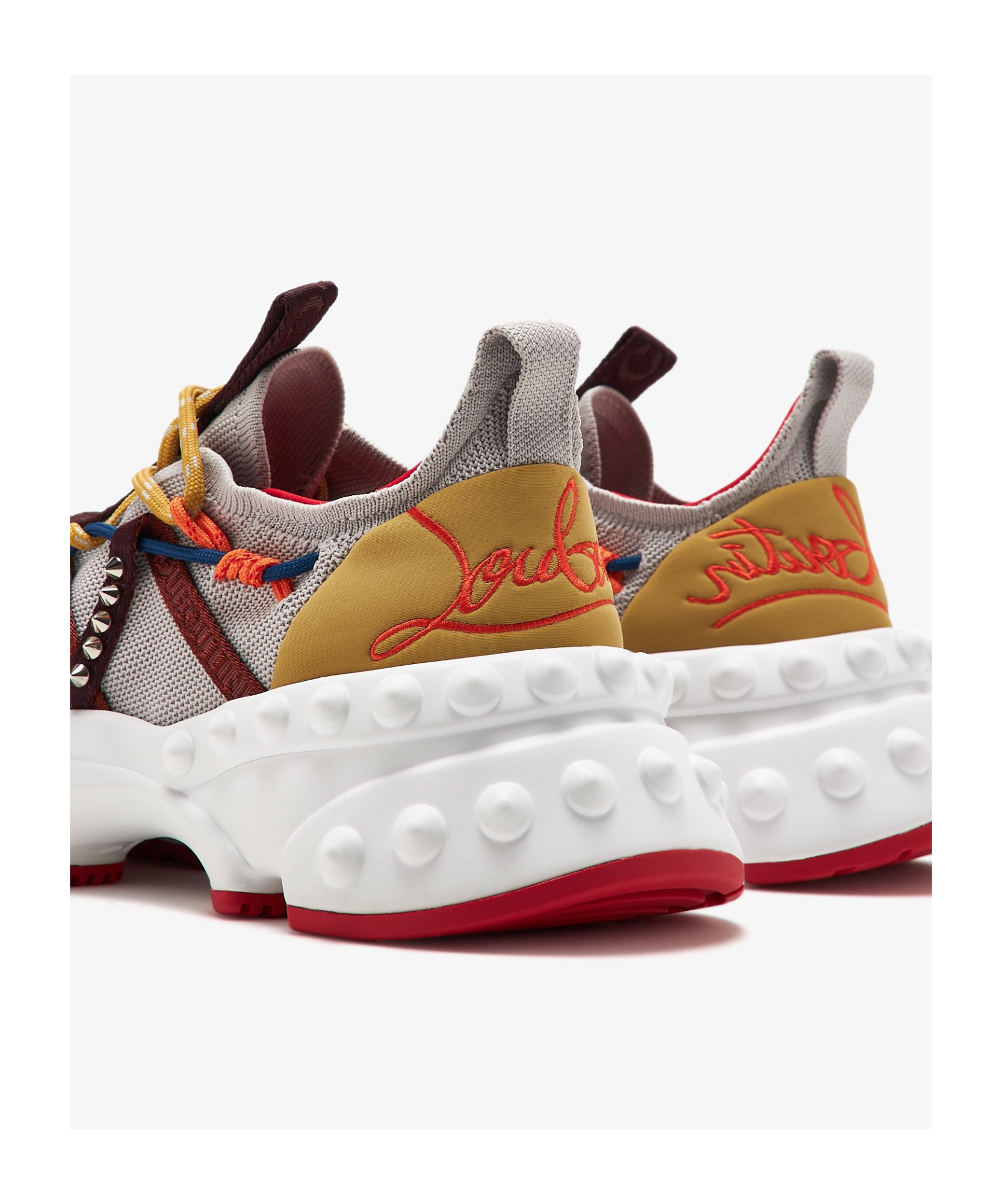 Christian Louboutin Trailnrun Sneakers With Spikes In White