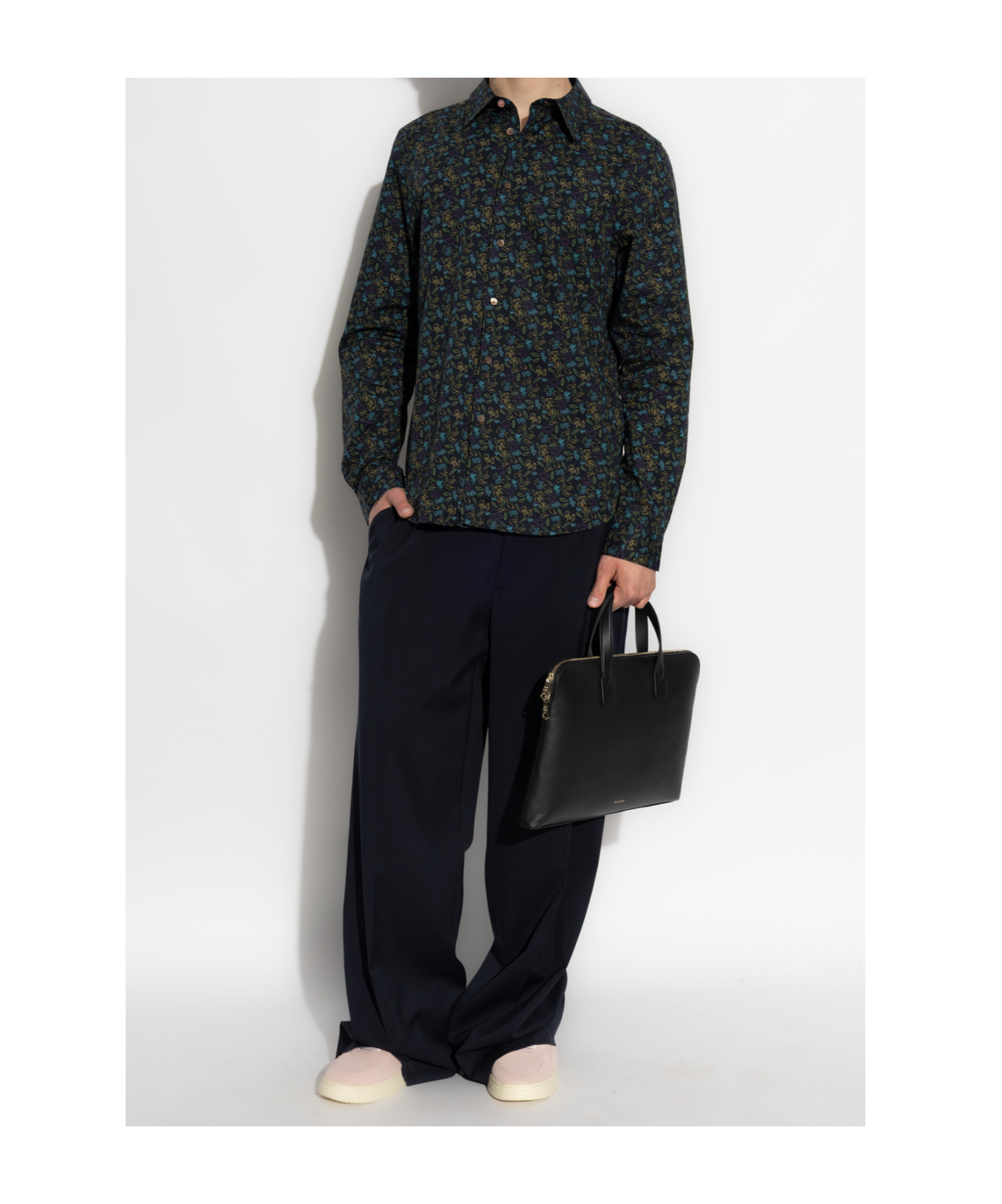 Ps By Paul Smith Ps Paul Smith Mens Lemon Tree Long-sleeve Shirt In Black