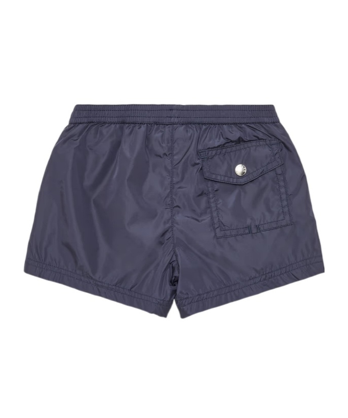 Moncler Elastic Waist Shorts In Blue