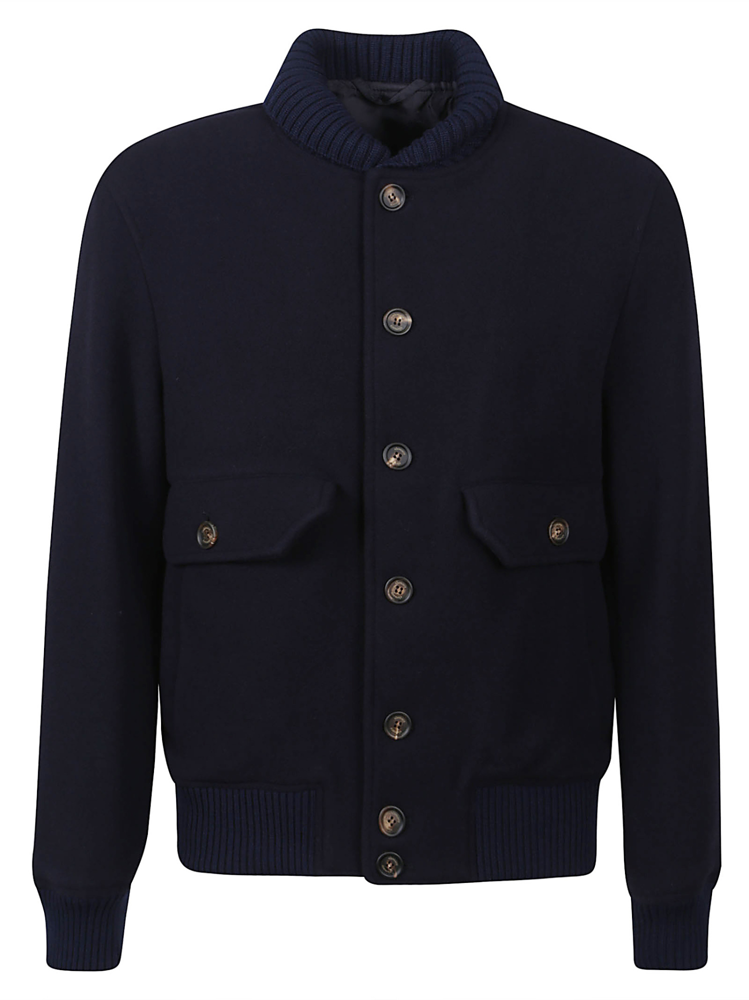 Eleventy Button-fastening Flap-pocket Jacket In Black