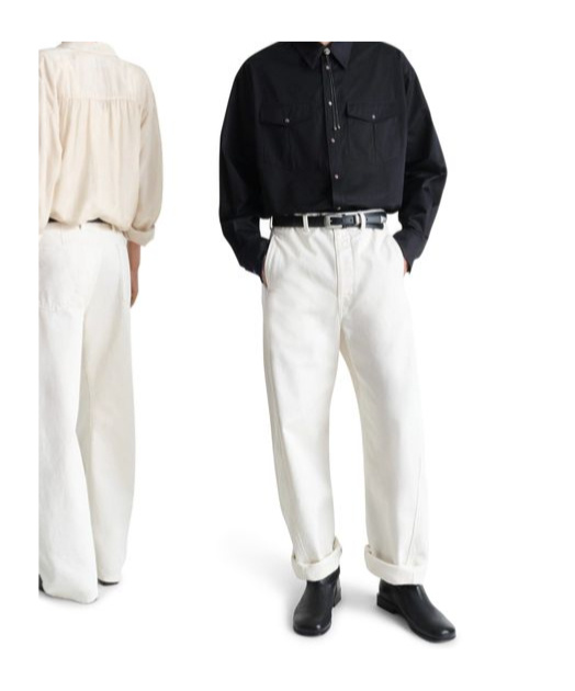 Lemaire Belt-loop Casual Pants In Off-white