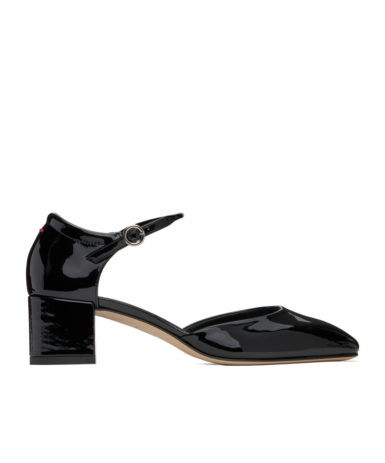 Aeyde 45mm Magda Nappa Leather Heels In Black