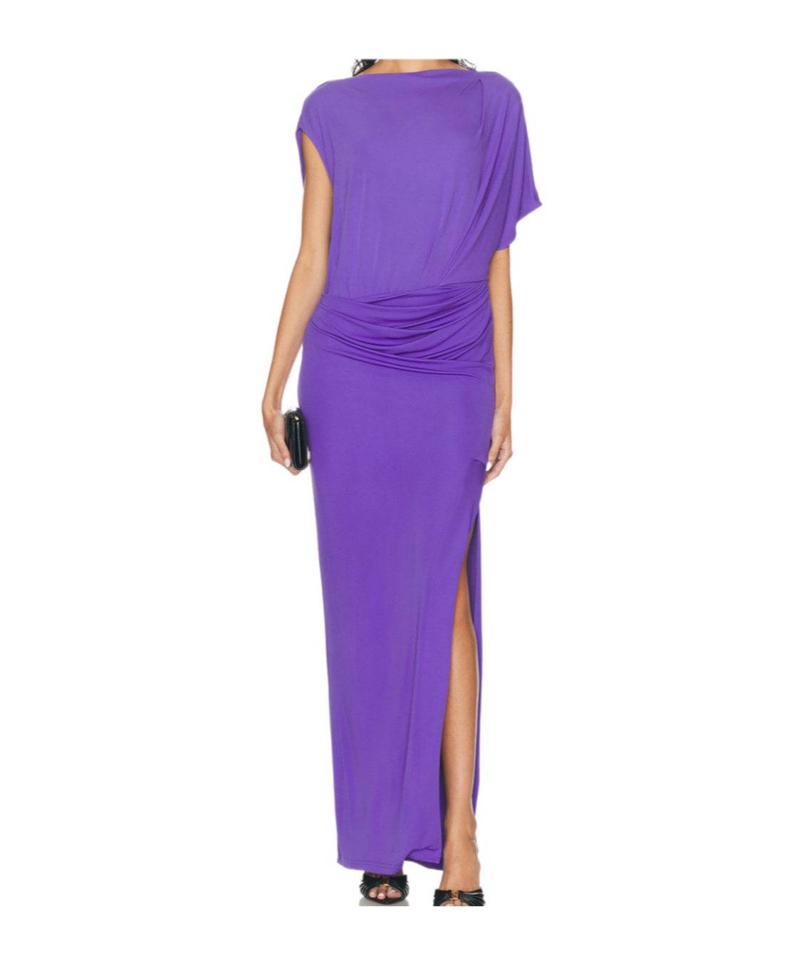 Jonathan Simkhai Short Sleeve Dress In Purple