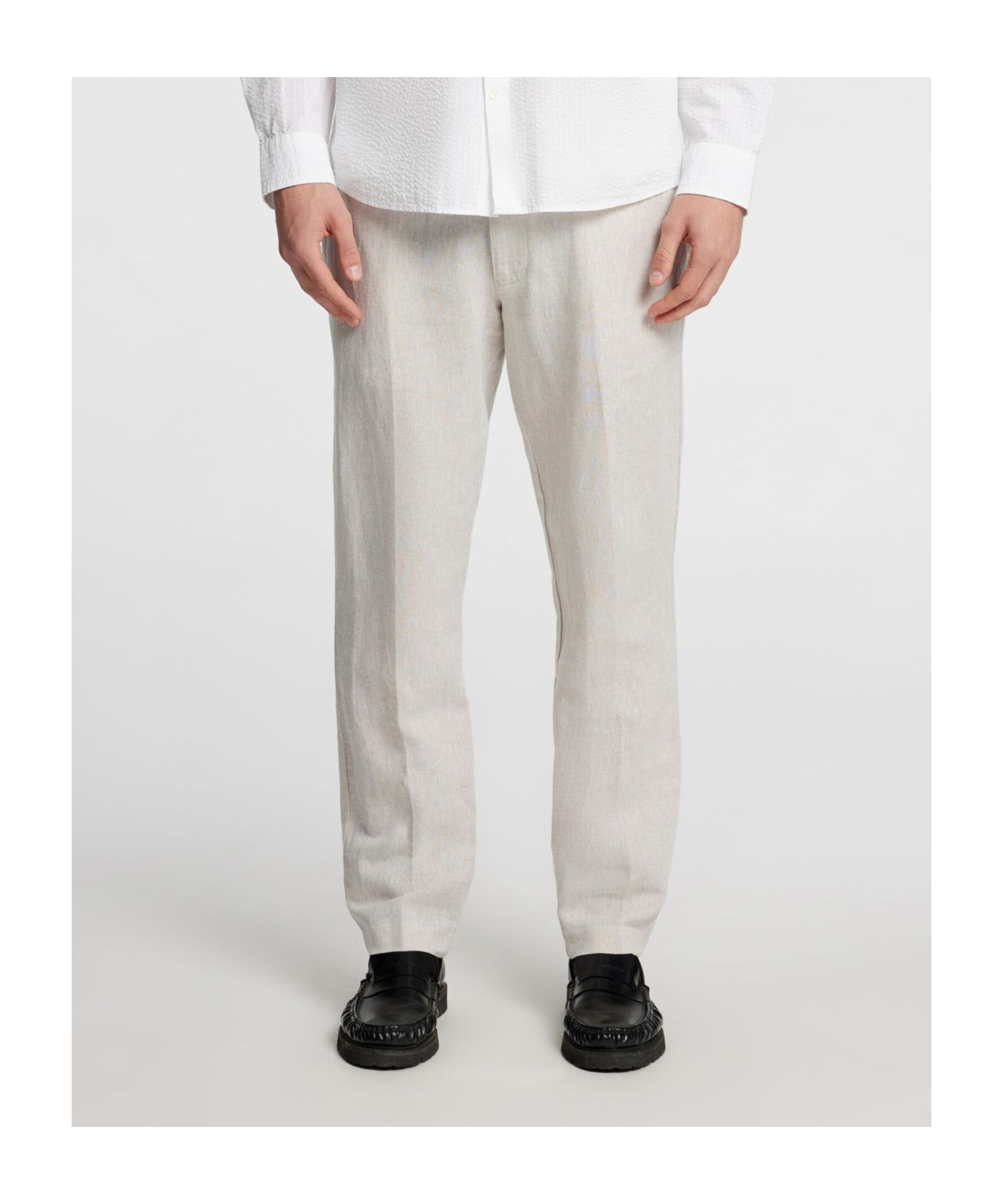 Selected Straight Fit Linen-blend Trousers
