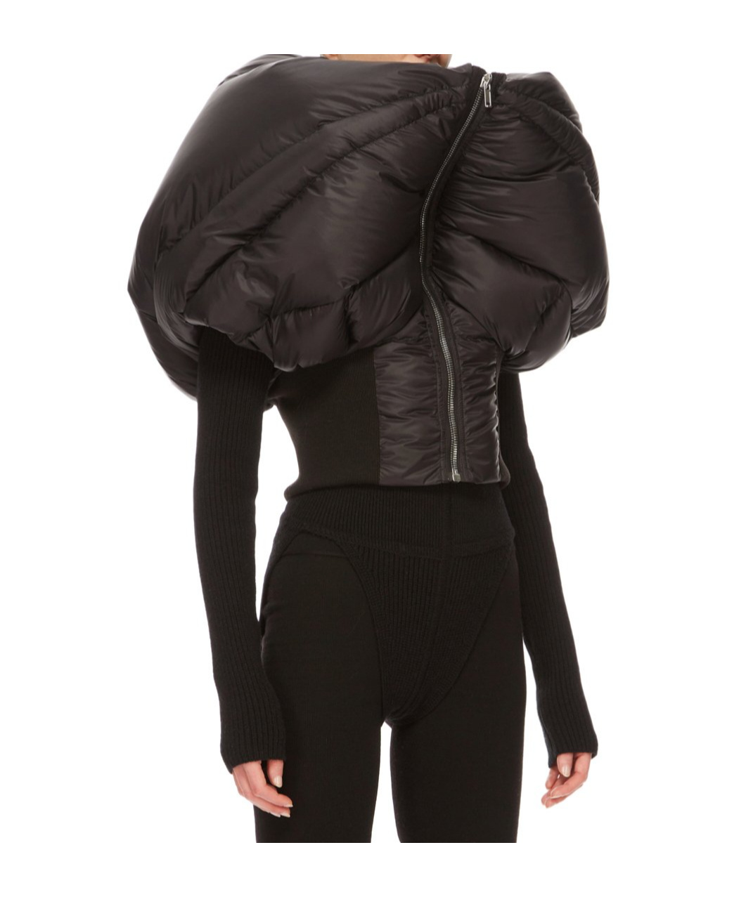Rick Owens Zippered Down Vest In Black