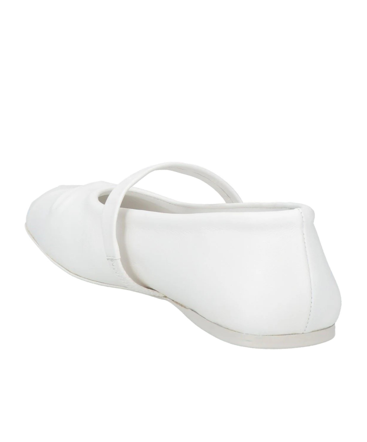 Marni Simple Mary Jane Leather Shoes In White