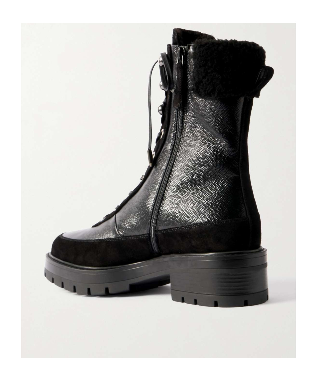 AQUAZZURA ROUND-HEAD SHORT BOOTS