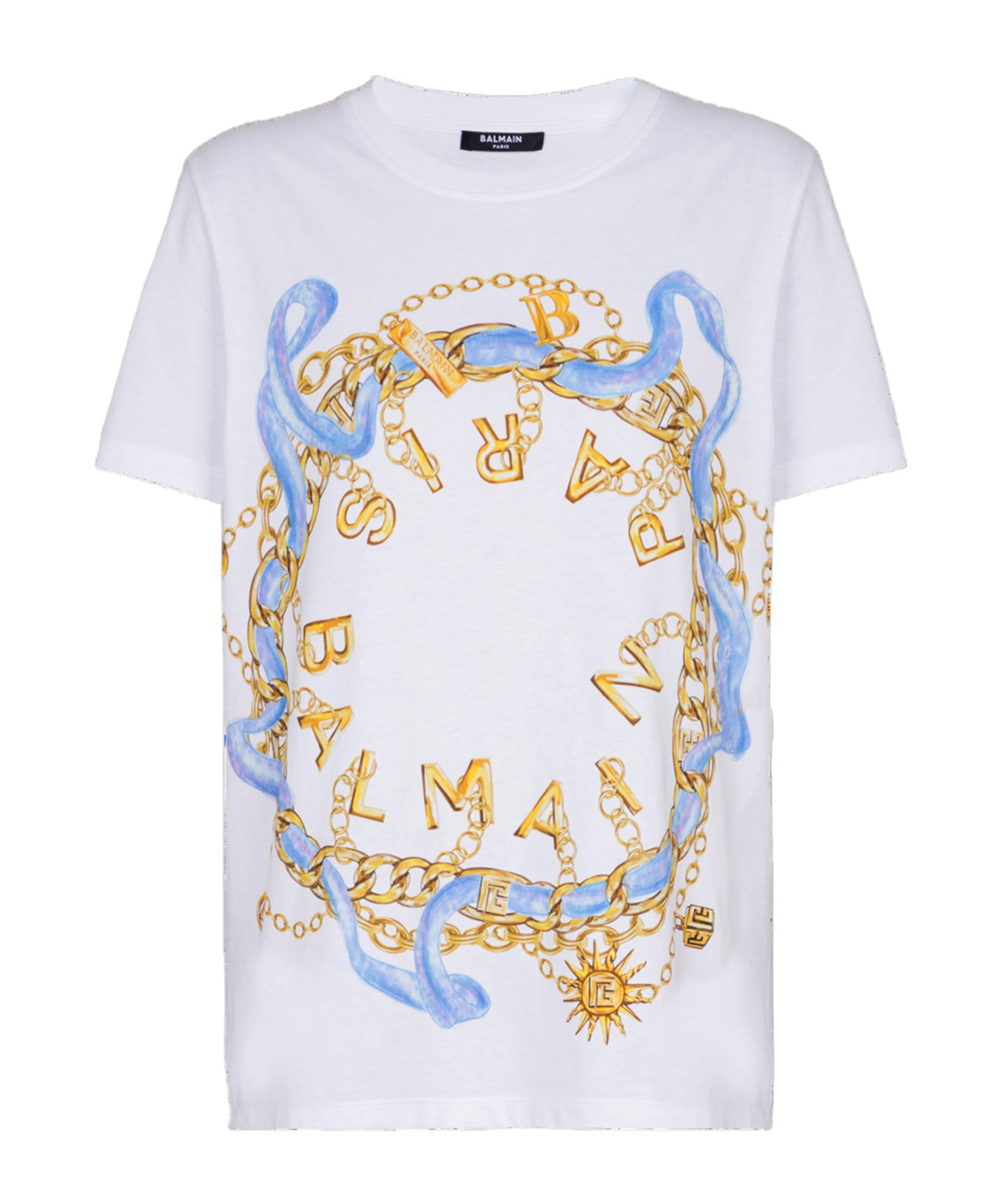 Balmain Paris Chain Print T-shirt