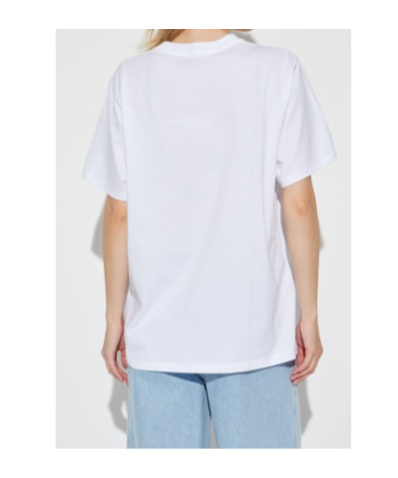 Max Mara Sequoia Logo Printed Cotton Jersey T-shirt