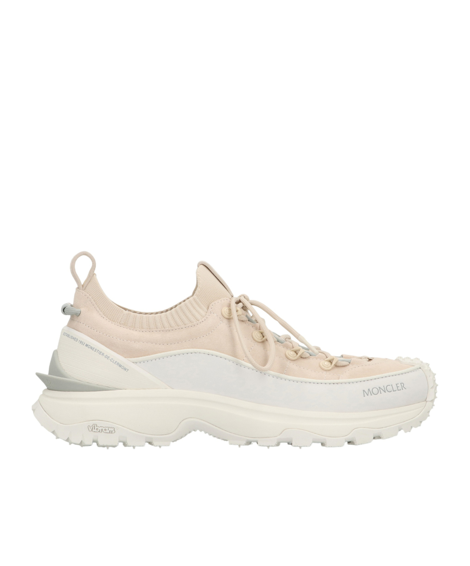 Moncler Sneakers Trailgrip Lite3 En Nubuck Et Daim In White