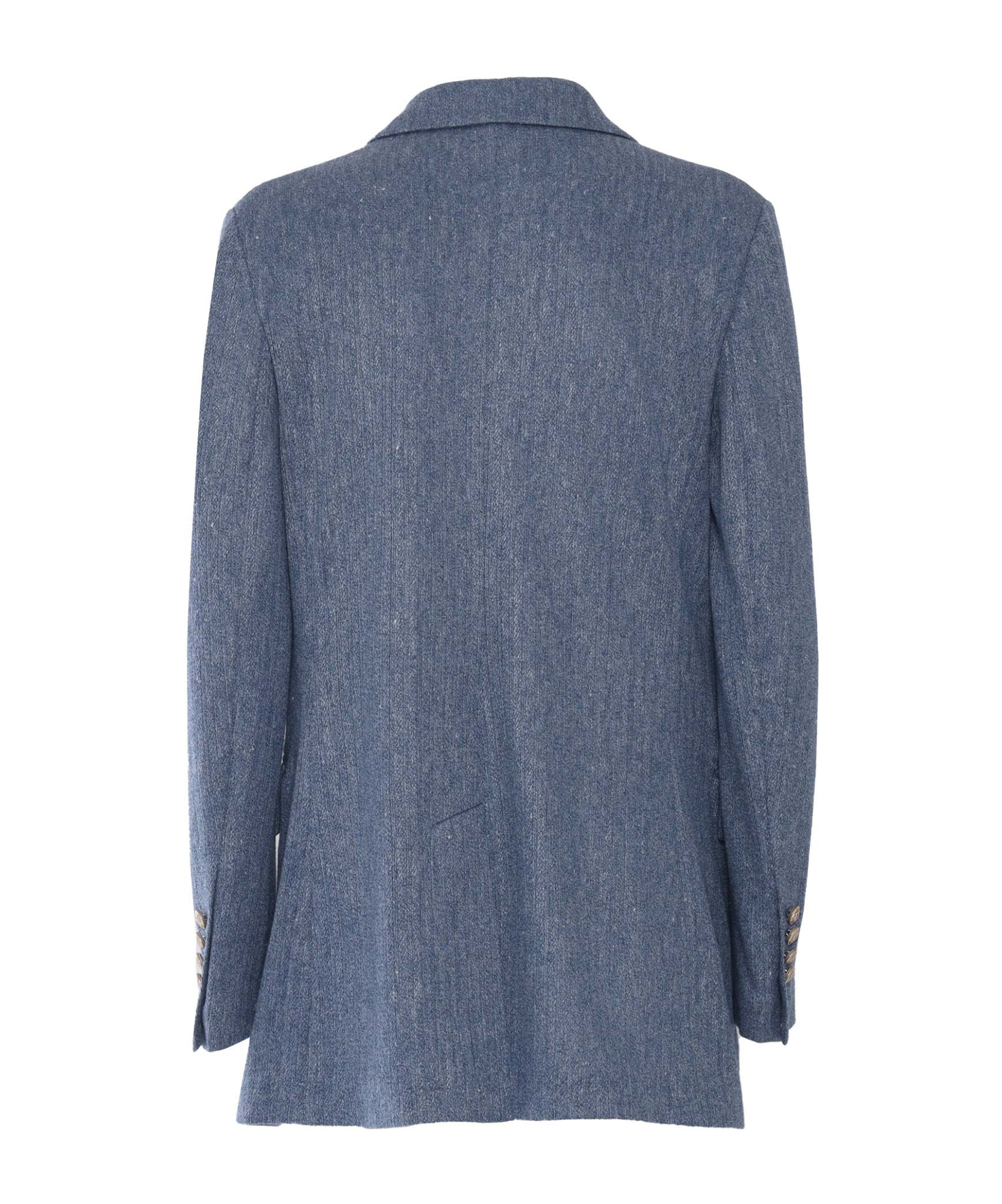 Shop Circolo 1901 Double-breasted Blazer In Gray