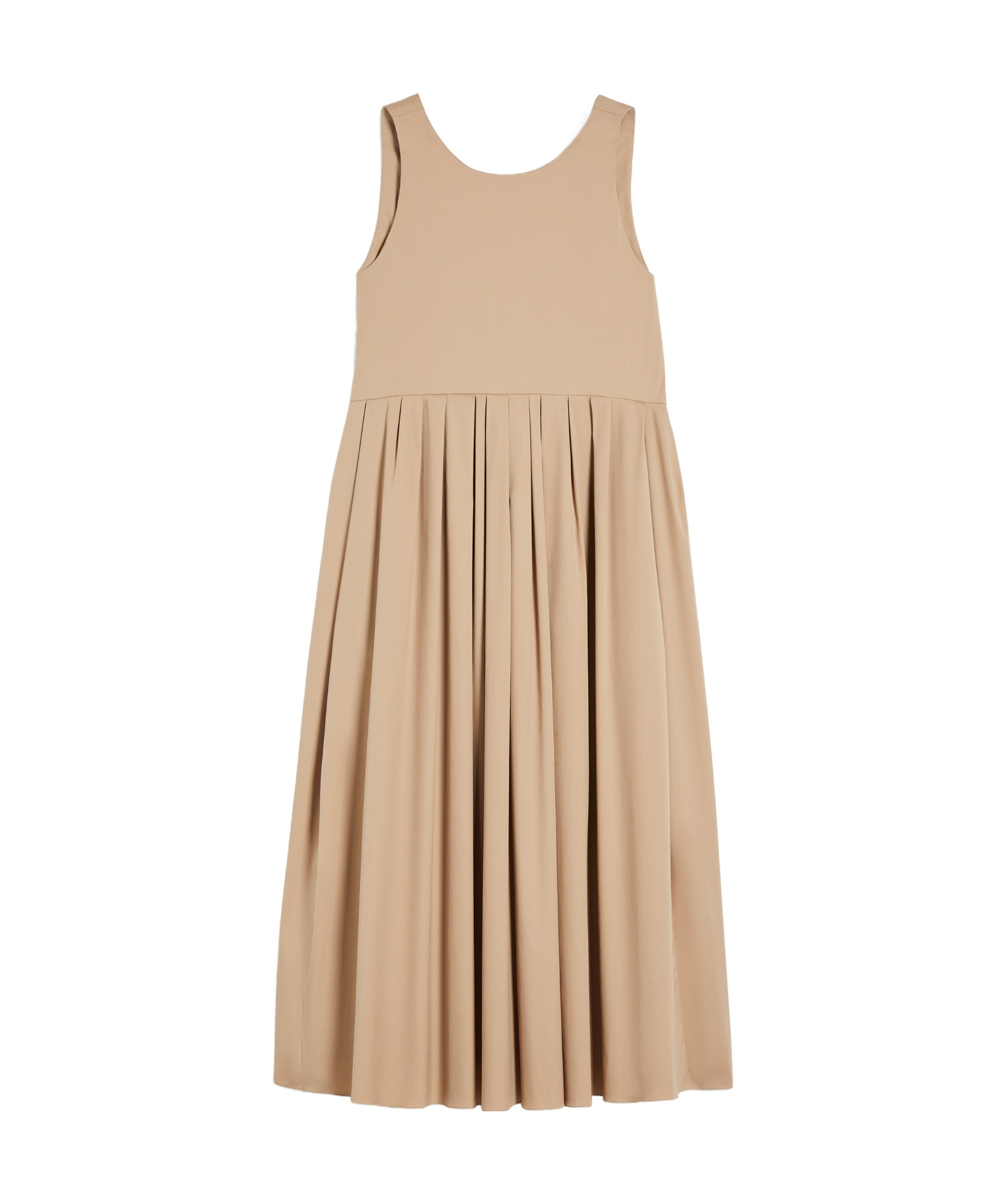 Max Mara Round Neck Sleeveless Dress In Nude