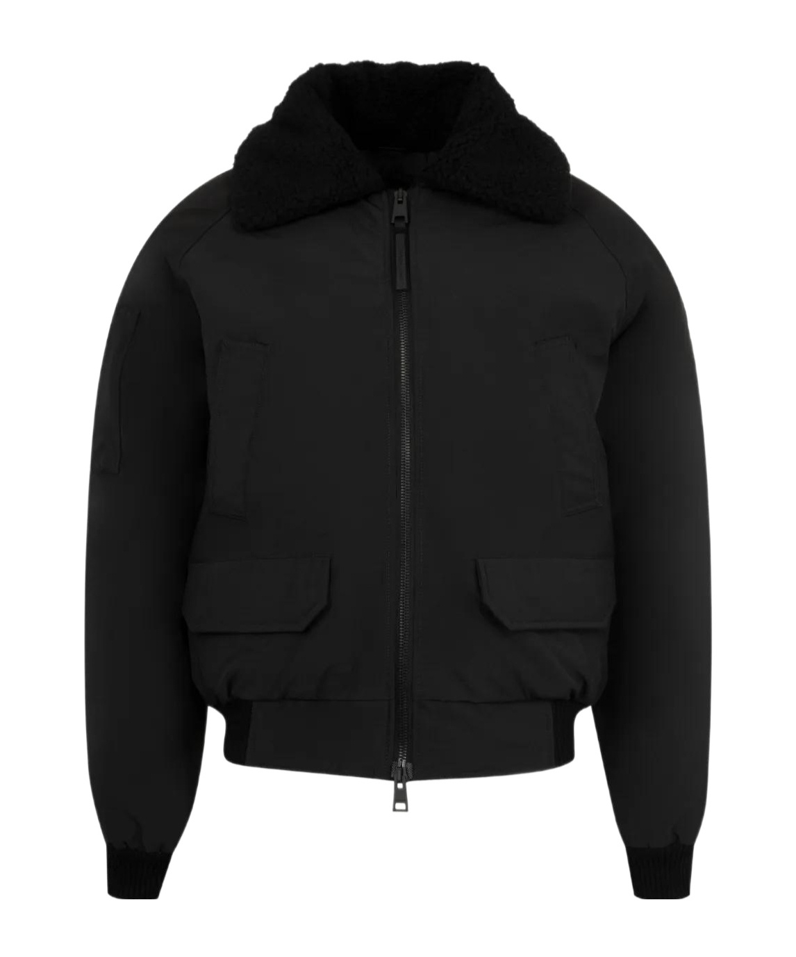 Canada Goose Chilliwack Bomber Jacket With Fleece Collar In Black