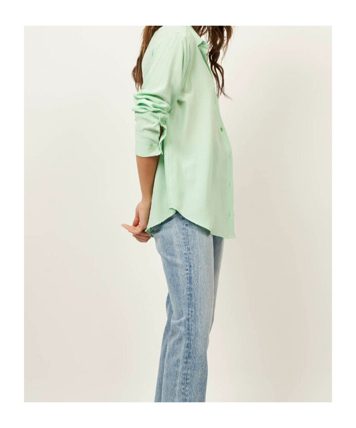 Shop Equipment Essential Long-sleeve Silk Shirt In White