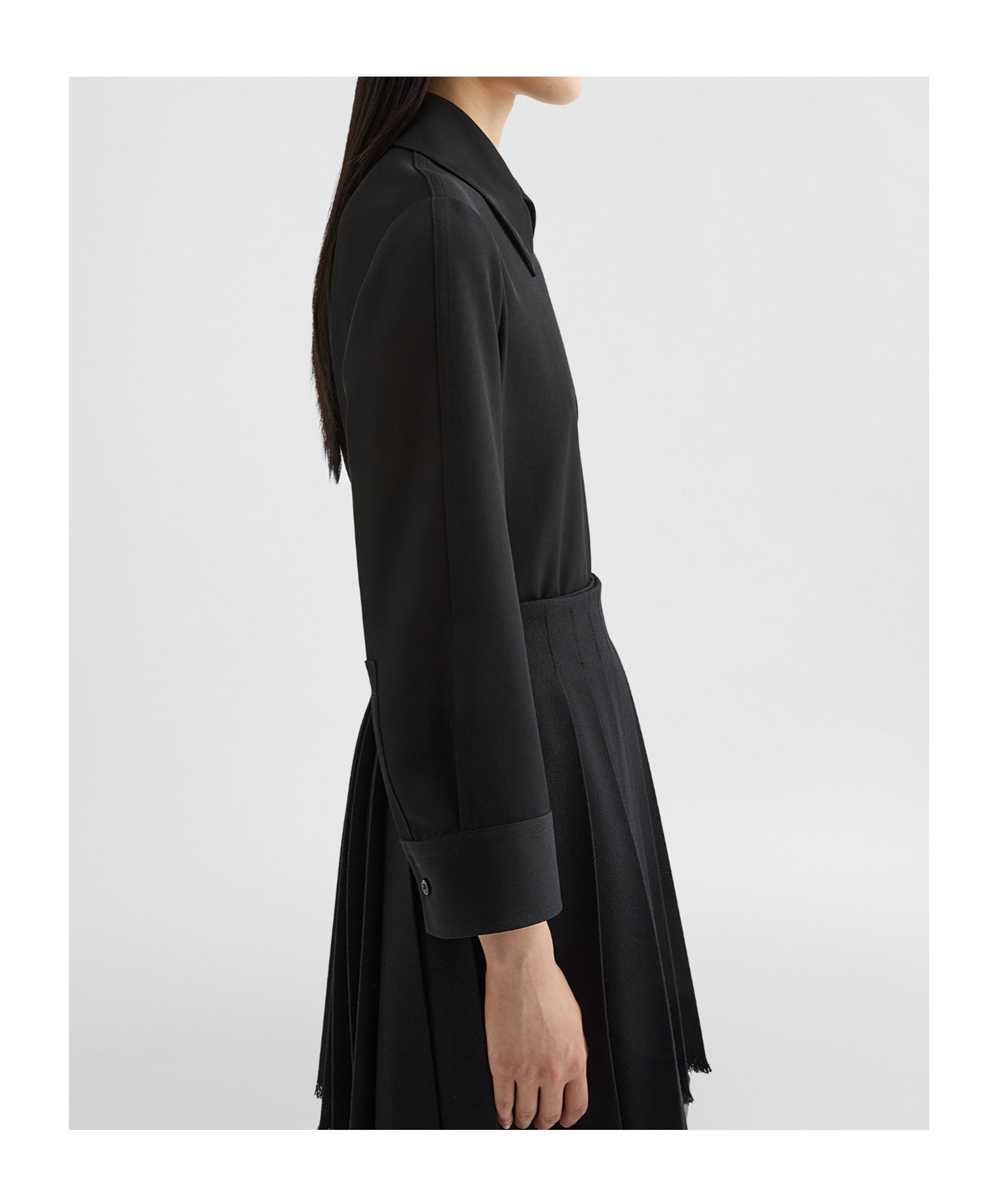 Jil Sander Wool Gabardine Shirt In Black