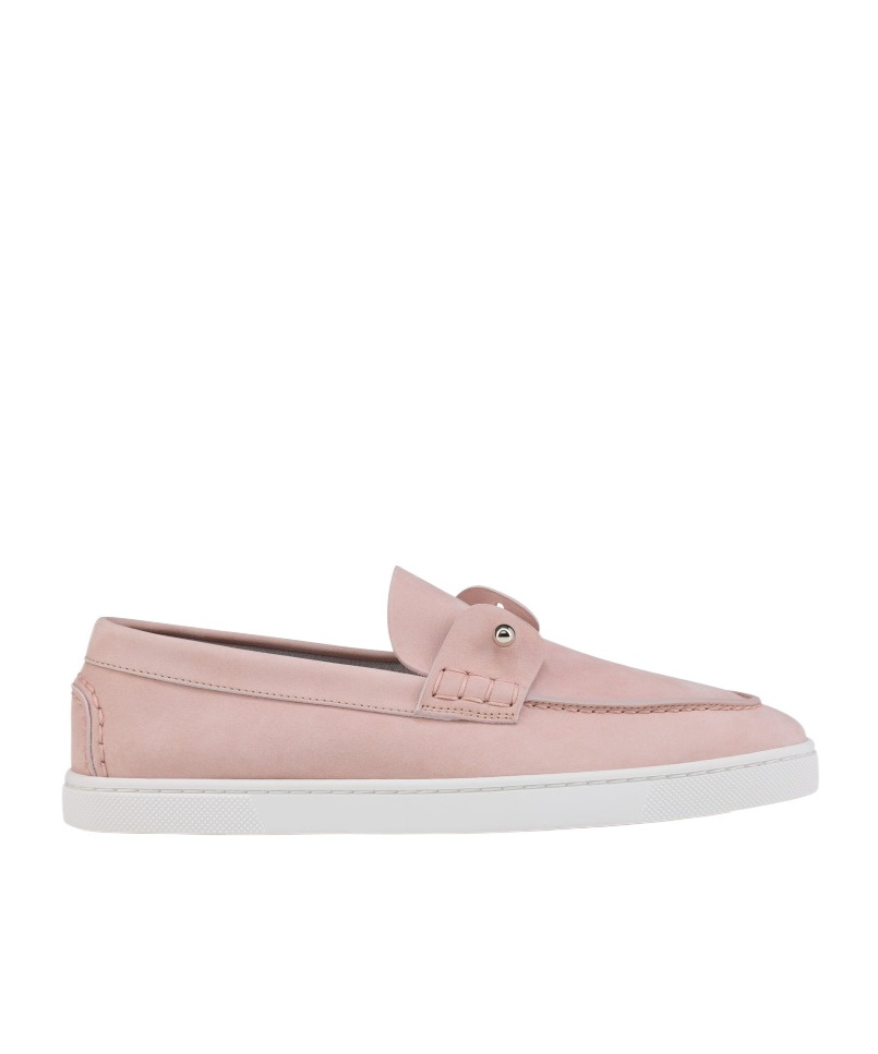 Christian Louboutin Chambeliboat Leather Boat Shoe In Pink