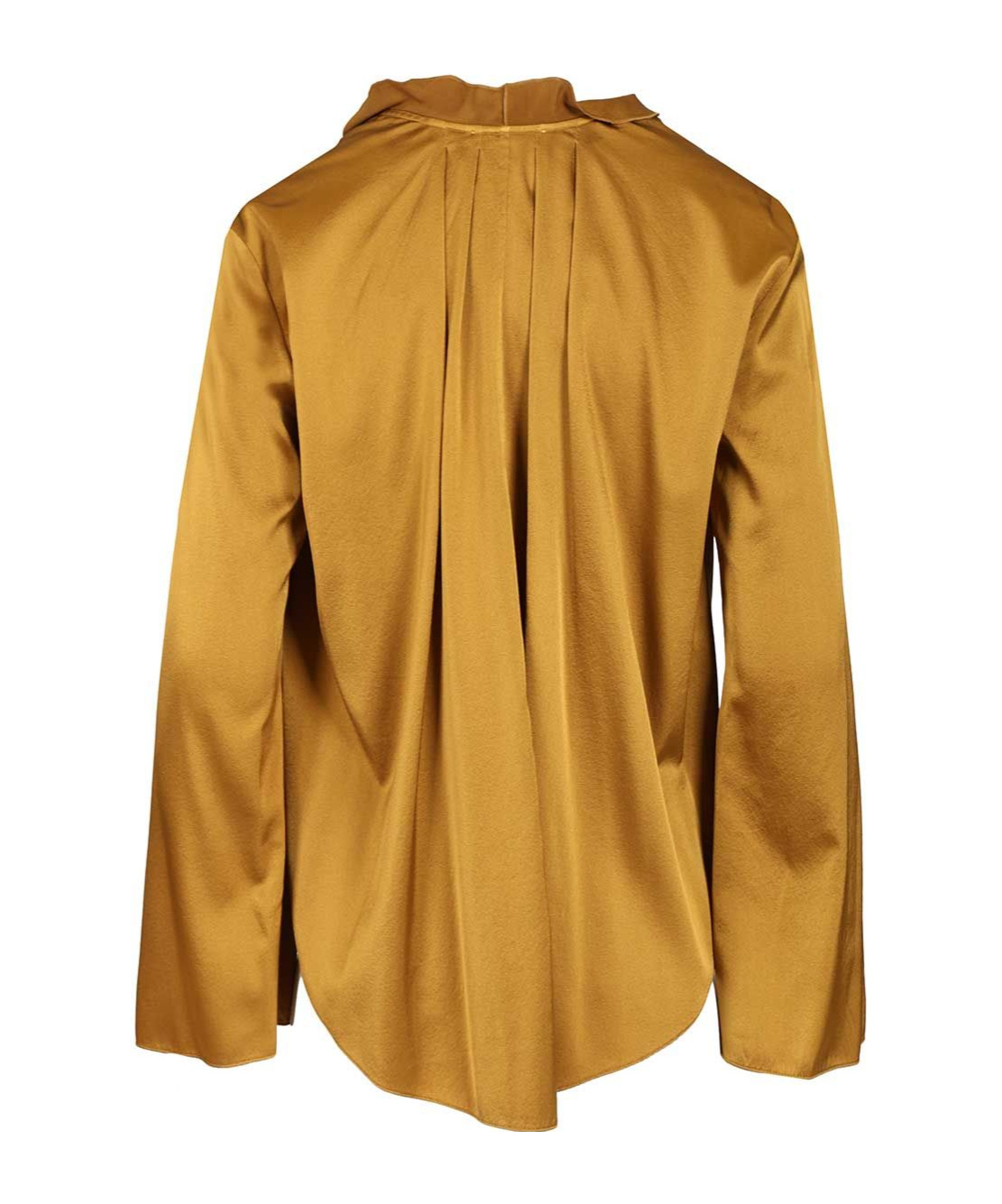 Forte Forte Soft Silk Blend Green Blouse In Gold