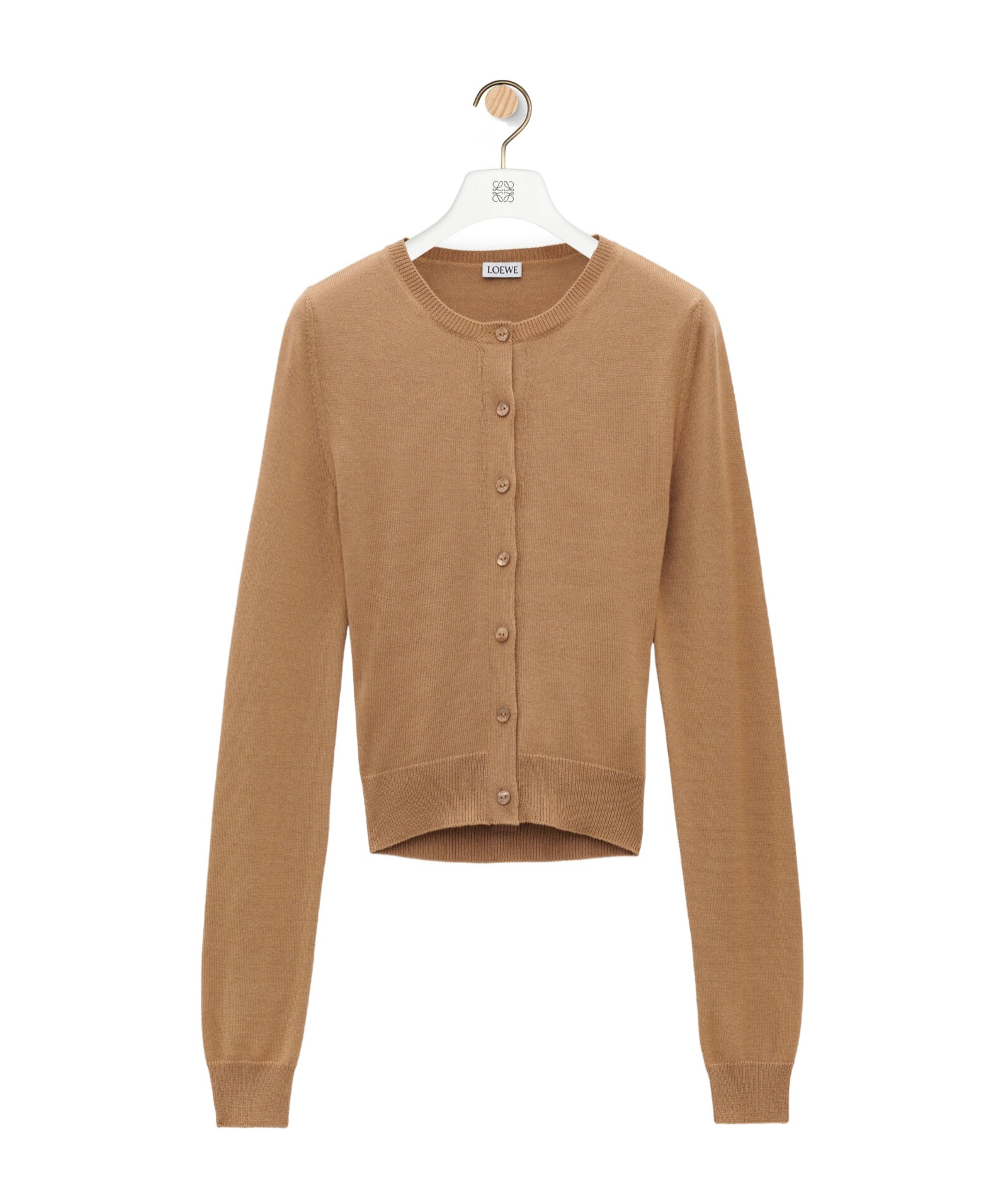 Loewe Cashmere Draped Cardigan In Brown