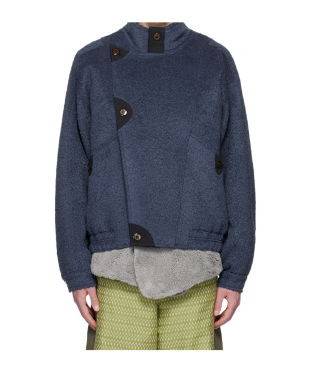 Kiko Kostadinov Casual Bomber Jacket In Blue